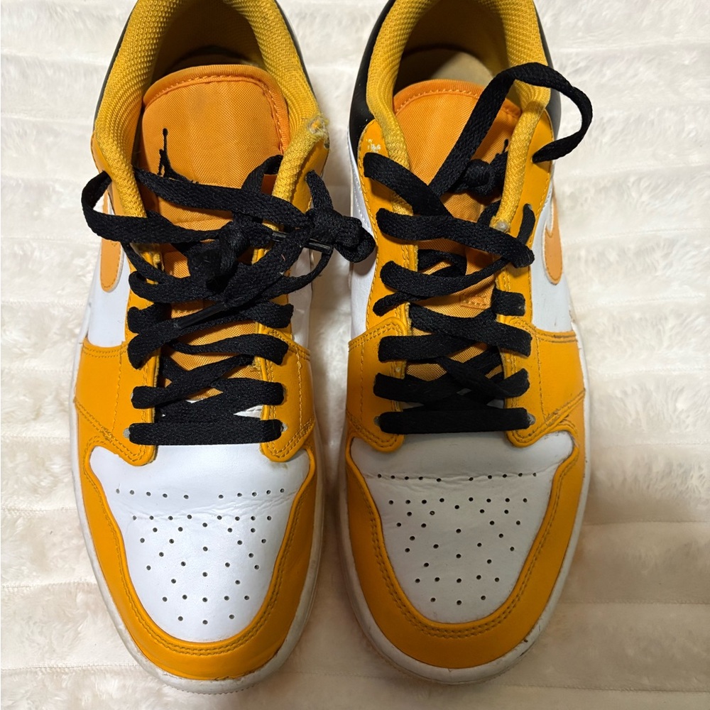 Men's Orange and White Sneakers